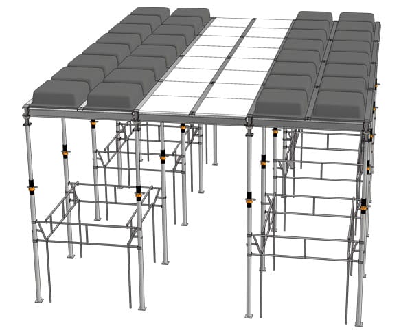 Render do Sistema Alumatex configurado para laje nervurada