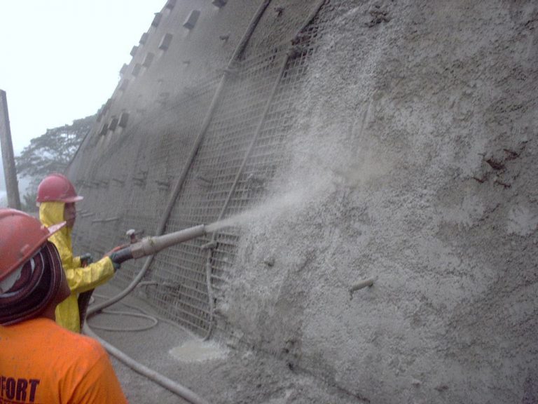 concreto projetado ou jateado