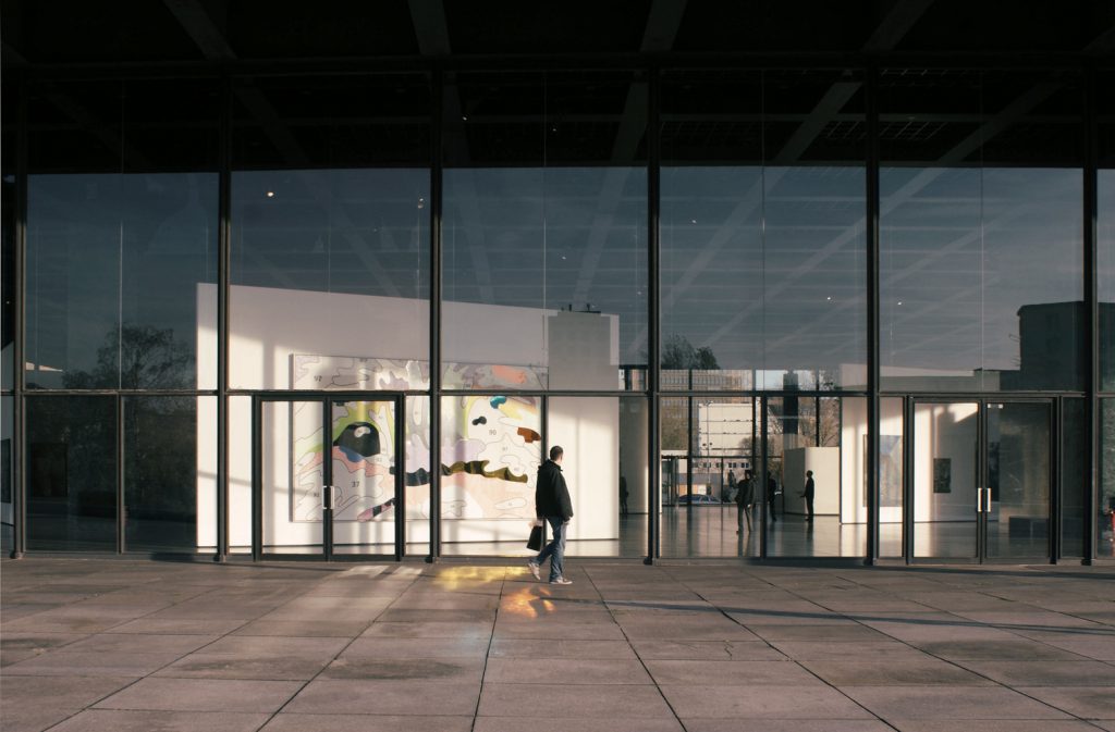 Interior da Nova Galeria Nacional de Berlim - Neue Nationalgalerie