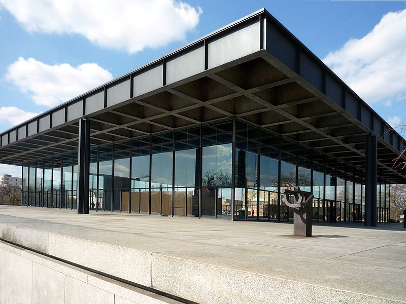 Fachada da Neue Nationalgalerie - Nova Galeria Nacional de Berlim